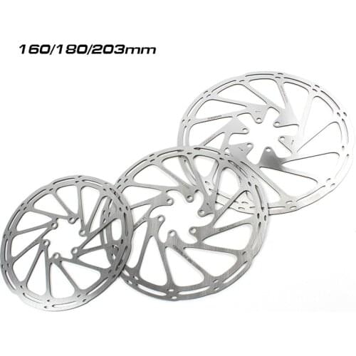 MTB CX Cyclocross Bike 44mm 6-bolt 140mm 160mm 180mm 203mm Road Disc Brake Rotor with Screws Centerline Stainless Steel Mountain