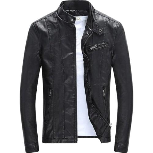 Mens PU Jackets Coats Autumn Winter Motorcycle Biker Faux Leather Jacket Men Clothes Thick Velvet Coats