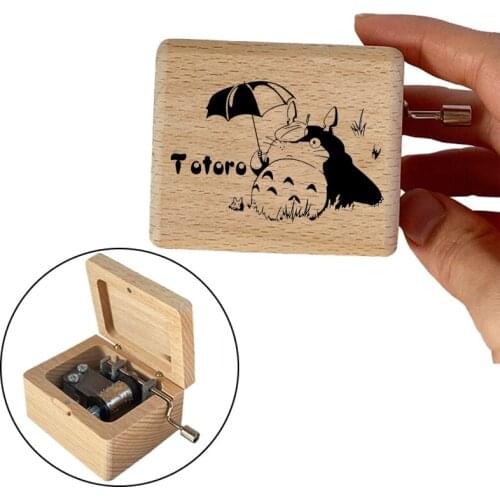 Solid Wood Music Box Childrens toy Music Box (My Neighbor Totoro) Friends, Wives, Daughters, Sons, Birthday Gifts, Holiday Gift