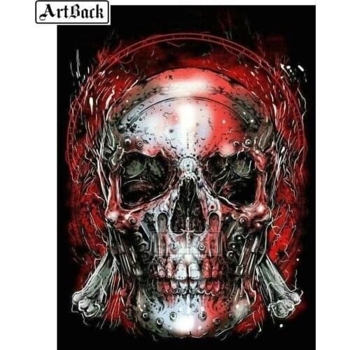 New 5d diy diamond painting skull icon full square drill kit diamond mosaic 3D decorative artwork animal ARD470