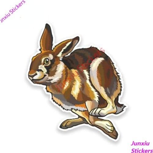 Happy Hare Cartoon Car Sticker Styling for SUV Travel Luggage Laptop Travel Luggage Creative Decal Waterproof Decor PVC13x12cm