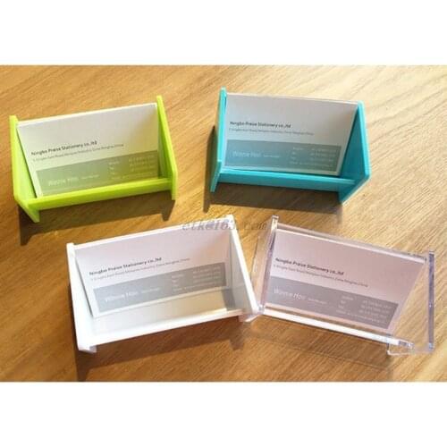 Desktop Business Name Card Box Storage Display Stand Holder Rack Table Organizer Office School Supplies