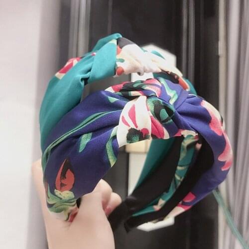 Hair Hoop For Girl Beauty Floral Hairbands Fashion Summer Cute Wide Cross Women Bow Knot Bow Knot Hair Accessories Headdress