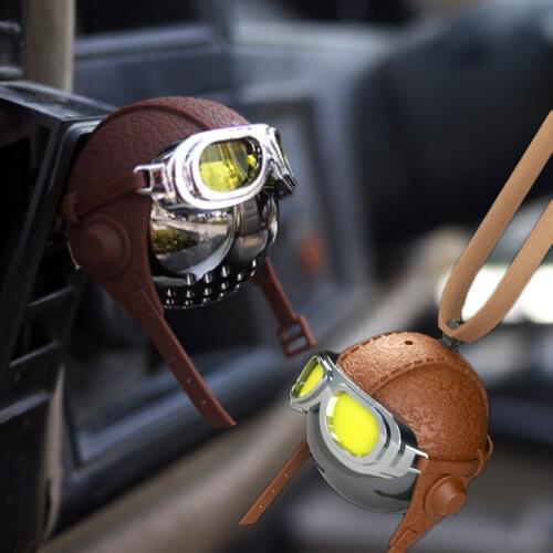 Quality Stainless Steel + Leather Strap Hanging Car Fragrance Car Air Freshener Car Perfume Creative Airborne Vent Clip