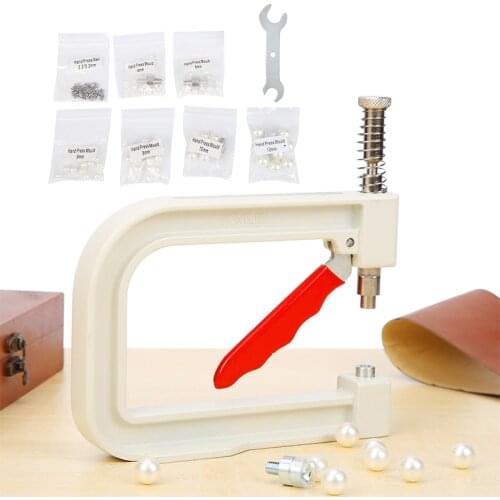 Pearl Setting Machine Tools Manual Punching DIY Handmade Beads Manual Pearl Machine Pearls Rivet Buttons for Hats Shoes Clothes