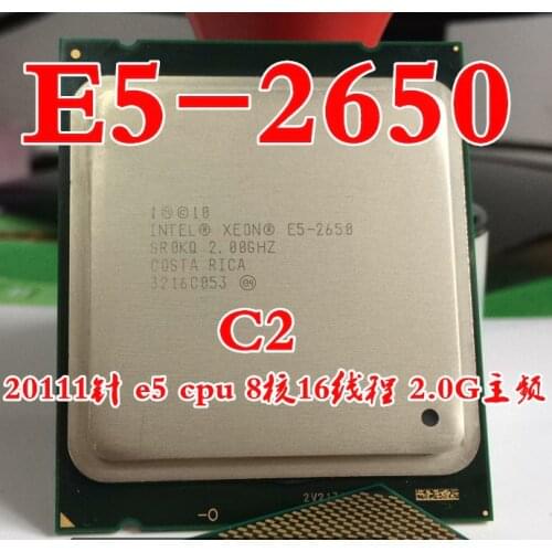 Intel Xeon Processor E5-2650 E5 2650 SR0KQ C2 CPU 8 CORE 2.0G 20M C2 Octa Core Desktop processor