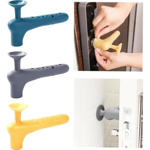 Silicone Door Knob Cover Handles for Doors Suction Cup Mat Thicken Anti-collision For Baby Wall Door Handle Glove For Home
