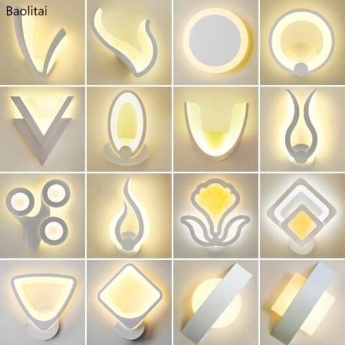 Modern Simplicity Led Wall Lamp Acrylic 220V Bedside Bedroom Living Room Corridor Stair Balcony Background Wall Decorative Light