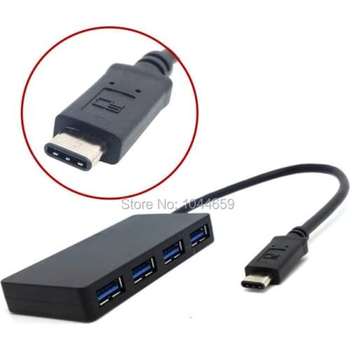 USB 3.1 Type C Multiple 4 Port Hub Adapter For PC Laptop Tablet Macbook Support Windows 8 Mac OS