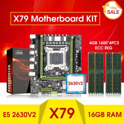 X79 m-s Motherboard Set Intel Xeon E5-2630 v2 CPU M.2 MATX With 4*4GB (16GB) DDR3 1600MHz 12800 ECC/REG RAM
