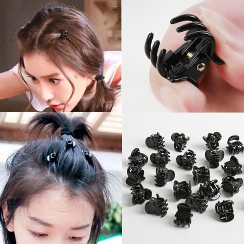 6-50Pcs Plastic Small Mini Black Mix Color Hair Claws Kids Sweet Hairpins Hair Clips Fashion Hair Accessories For Girls Women