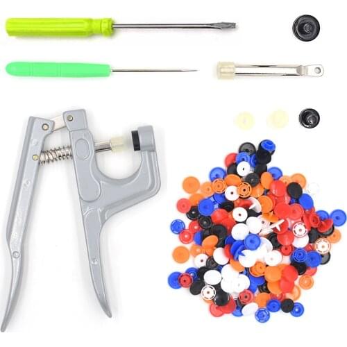 1Set Metal Press Pliers Tools Used for T3 T5 T8 Button Fastener Snap Pliers Color mixed resin snap