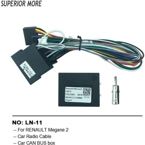 16pin Car Radio Cable CAN BUS Box for RENAULT Megane2 Power Wiring Harness DVD GPS Android Multimedia Player Connector