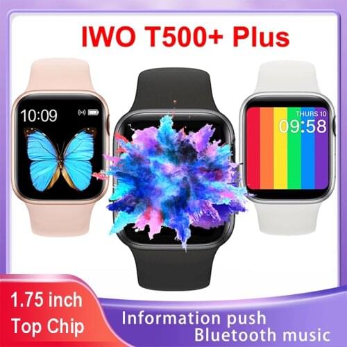2021 Original Iwo13 Pro T500 + PLUS 1.75 inch full touch screen smart watch For Android IOS PK series 6 T800 T900 X6 X7 W26 W46