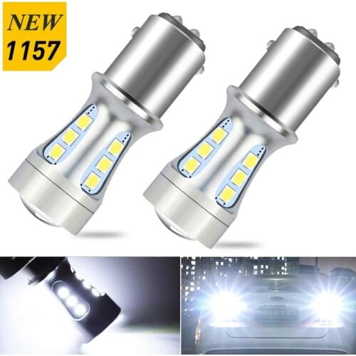 2x BAY15D Led Super Bright White Bulbs 1157 P21W BA15S 1156 T15 T20 Car Lamps Backup Reverse Lights Canbus For Ford Bmw Audi Vw