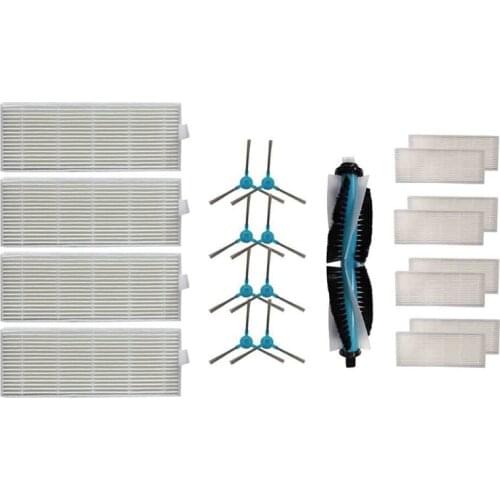 4 Pcs Filters For Conga Series 1290 Y 1390 Sweeper & 1Set Main Brush,Side Brush, HEPA Filters For Cecotec Conga 1390
