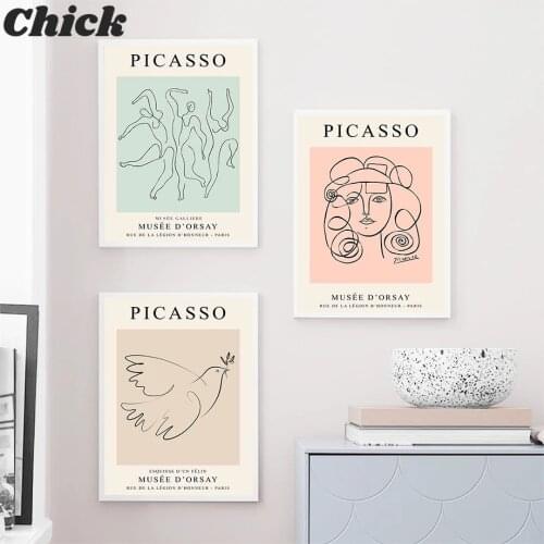 Elephant Owl Bird Woman Abstract Picasso Nordic Posters And Prints Wall Art Canvas Painting Wall Pictures For Living Room Decor