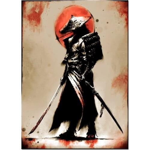 Diamond painting japanese samurai 5d diy handmade embroidery kit full square round drill home decor Japanese man soldier