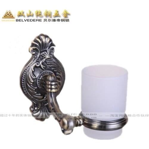 US Double Mountain Bellevue Dili European American Green bronze copper bathroom accessories / cup holder / Cups