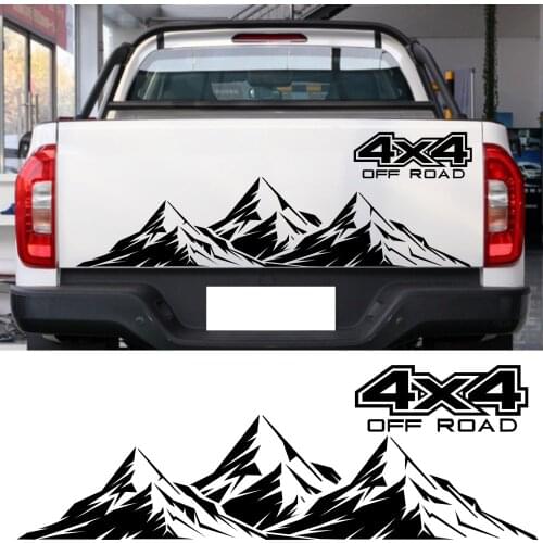 Off-road mountain 4X4 car side door vinyl sticker for Nissan NAVARA Mitsubishi L200 Triton pickup truck rear lathe sticker