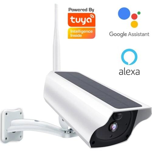 Tuya Smart Life Solar Battery Powered Camera 1080P Wireless Security Camera Video Surveillance Rechargeable Battery Camera PIR