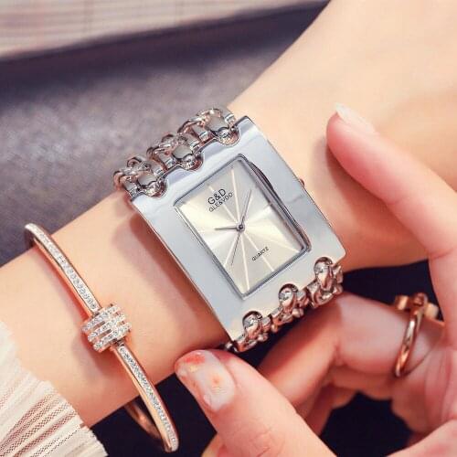 G&D Fashion Casual Women Watch 2018 Silver Womens Quartz Wristwatches Luxury ladies Dress Watches Relogio Feminino Clock Gifts