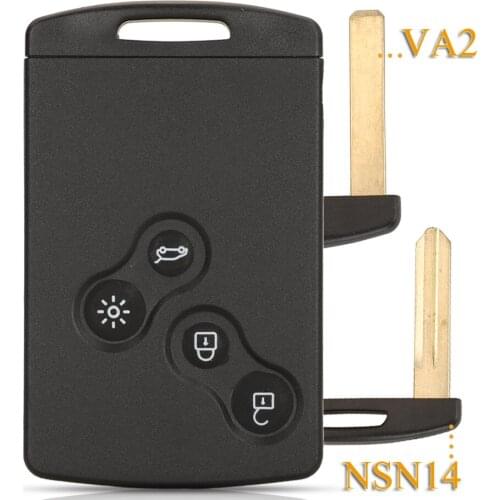 Kutery 4 Buttons Remote Car Key Shell Cover For Renault Megane Iii Fluence I Kaptur Clio Iv For Koleos