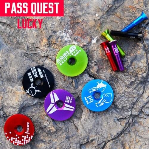 PASS QUEST 1pcs Mountain Bicycle Bowl Cover + Screw Bicycle Cycling Accessories Set 5 styles Stem Top Cap Cover Headset Screws