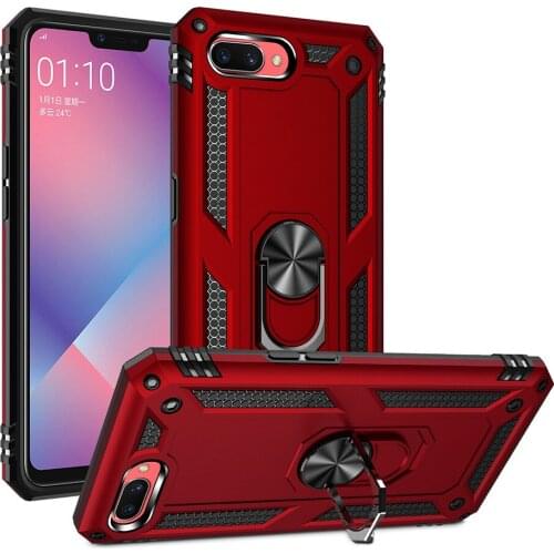 For OPPO A3S Case CPH1803 Armor Rugged Military Car Holder Ring Cover For OPPO A5 A 5 CPH1809 For OPPO AX5 Realme C1 A1603