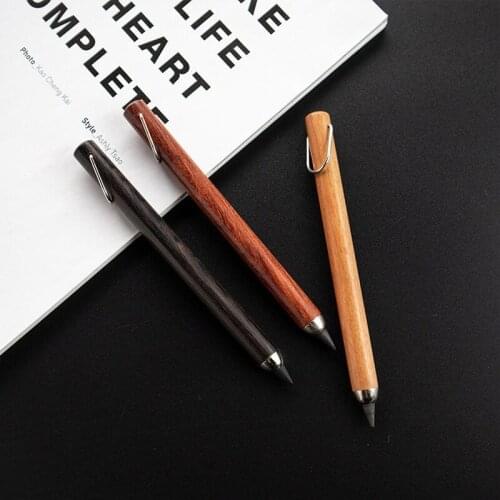 Wooden Eternal Pencil Without Ink Unlimited Writing Environmentally Friendly Business Signature Pen Office Stationery Pencil