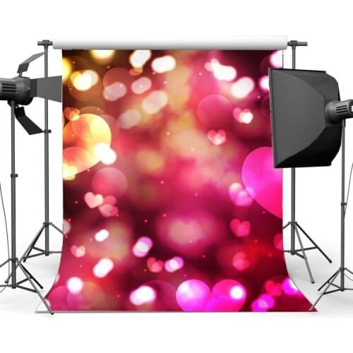 Valentines Day Backdrop Photography Background Sweet Hearts Bokeh Glitter Sequins Romantic Wallpaper