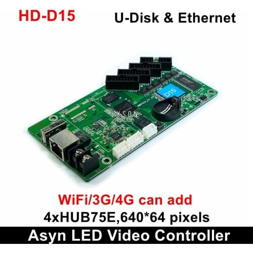 HD-D15 HD-D35 Huidu RGB Led Video Card Compatible with Indoor P4 P5 P6 P7.62 P8 P10 Full Color LED Module