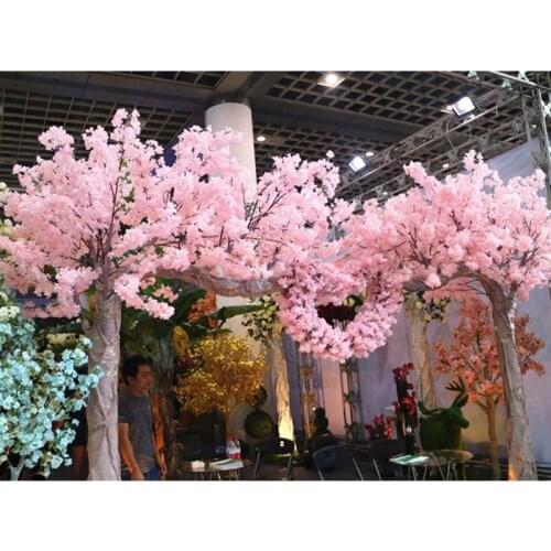 Artificial Cherry Blossom 120 Heads Vertical Silk Cherry Flower DIY Wedding Christmas Valentines Party Fake Flowers Decor