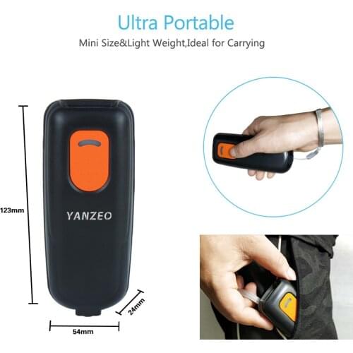 Yanzeo Pocket Barcode Scanner P1620 2D Wireless Bluetooth 2.4G Portable CCD Mini QR Code Reader 1000mAh For IOS Android Windows