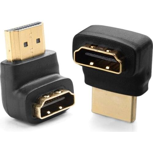 Combo 3D&4K Supported HDMI 90 Degree and 270 Degree Male to Female Adapter (Right Angle HDMI)