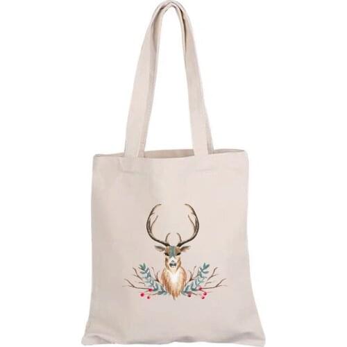 Korean Casual Shoulder Large Canvas Tote Bag Cartoon Print Shopping Bag Girls Vegan Handbag Women Simple Package School Bags