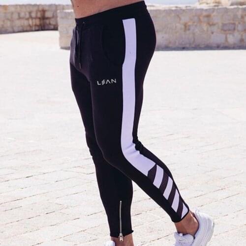 SUMMER New Fashion Brand High-Quality Cotton Casual Slim Mens Beach Trousers Gym Training Fashion Jogging Foot Pant