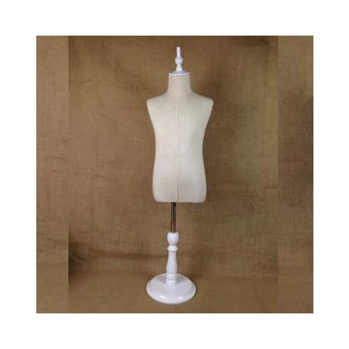 7-8 year-old childrens half-style models props, child clothing White Cotton fabric wood Disc base 1PC woman pet mannequin,C718