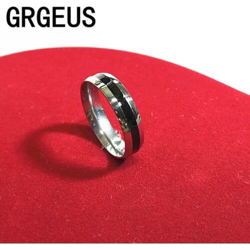 Black Titanium Men Ring Carbide Mens Jewelry Wedding Bands Classic Boyfriend Gift