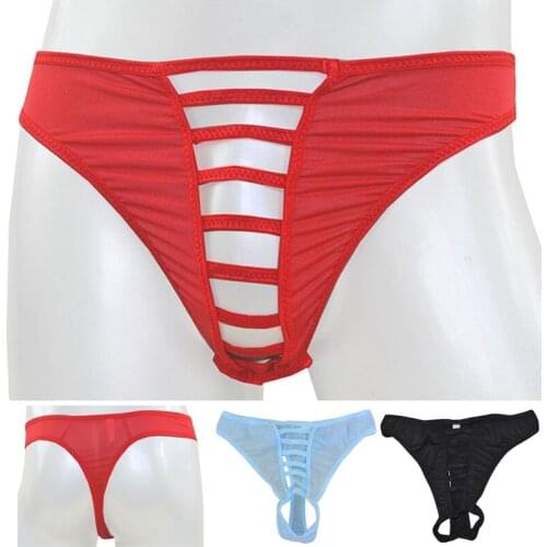 Mens sexy underwear exposed JJ glass yarn string thong T pants sexy temptation alternative performance underwear