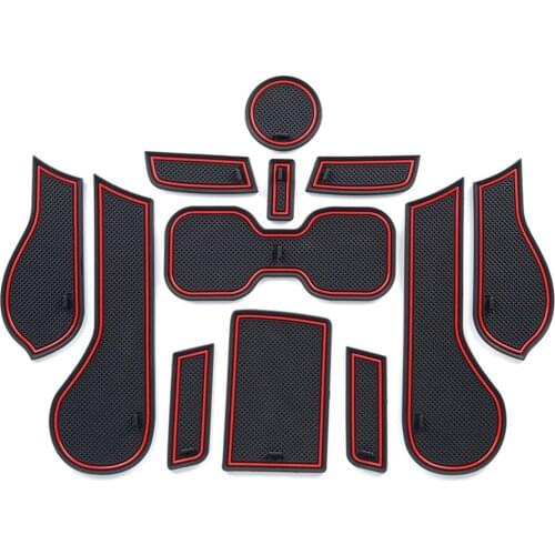 Anti-Slip Gate Slot Cup Mat For Chevrolet Orlando 2012 2013-2017 Interior Non-slip mat Accessories Door Pad 12pcs Car Styling
