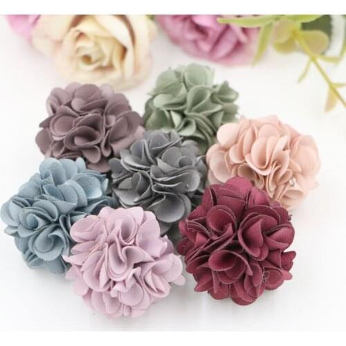 Wholesale Trendy 20pcs/lot Colorful Rounds Balls Shape Handmade Fashion Flowers Diy Jewelry Hair accessory Necklace Pendants