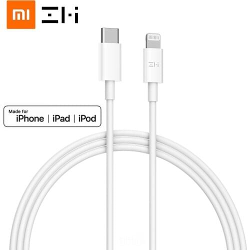 Original ZMI MFI usb c to Lightning charging cable for iPhone 12 11 xs xr 8 7 6 5se apple ipad pro fast charger PD short 30cm 1m