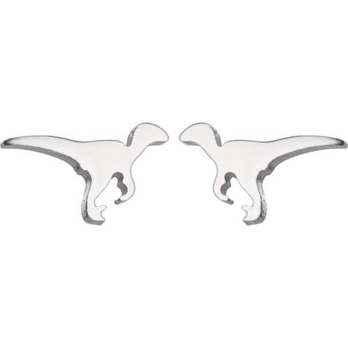 Hot Selling Simple Stylish Women Dinosaur Earrings Exquisite Female Ancient Animal Stud Earring Girls Fashion Stainless Jewelry