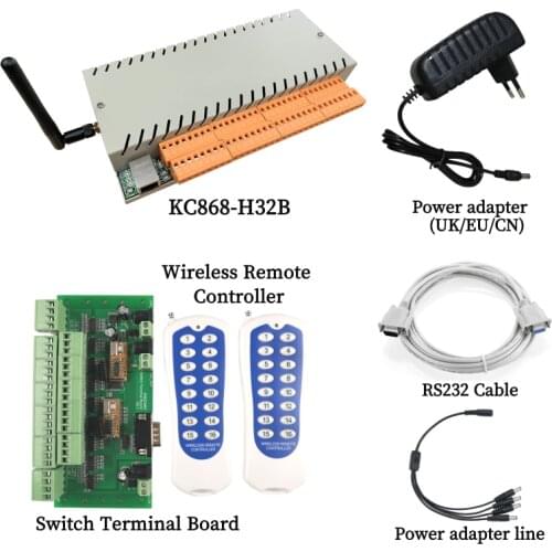 Kincony H32B Ethernet Wifi Relay Smart Controller Home Automation Switch Terminal Board APP For WAN And LAN Without Internet
