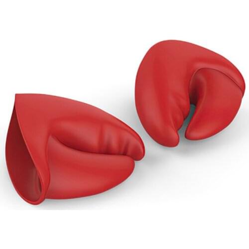 Silicone Gloves Baking Tool Red Oven Heat Insulated Finger Gloves Cooking Microwave Non-slip Gripper Pot Holder Home Kitchen