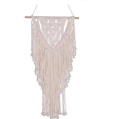 Nordic Bohemian Macrame Wall Hanging Tapestry Hand-Woven Tassel Home Wall Decor Large Tapestry 40X106cm