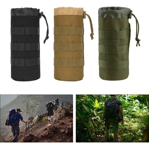 Water Bottle Carrier Pouch 52oz Hiking Cycling Outdoor Hydration Bag Case