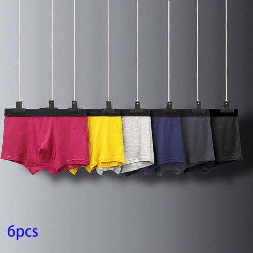 6pcs Boxer Men Underwear Modal Male Boxer Short Plus Size Soft Underpant Scrotum Care Oversize Boxer Shorts Ventilate Seamless