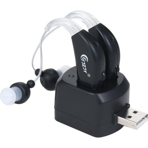 2-Pack Hearing Amplifier Rechargeable Hearing Aids for Seniors Sound Amplifier Adults Hearing Assist Devices with Charging Base